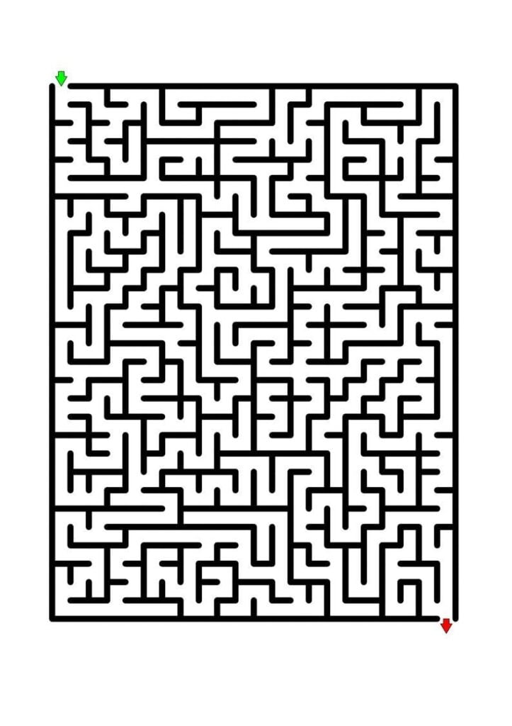 Printable Mazes Medium Pdf