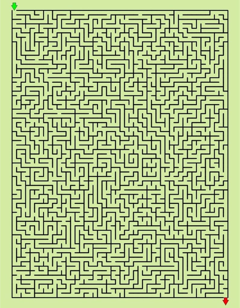 World's Most Difficult Maze Printable