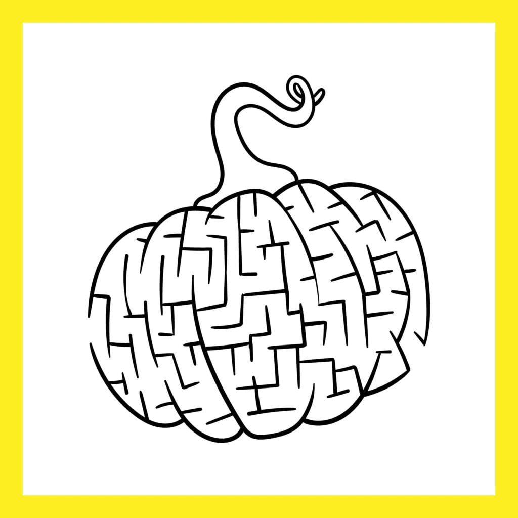 Printable Pumpkin Maze