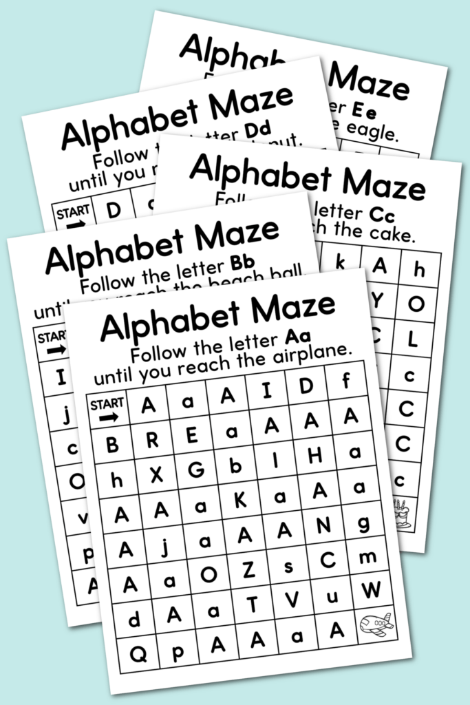 Printable Alphabet Mazes