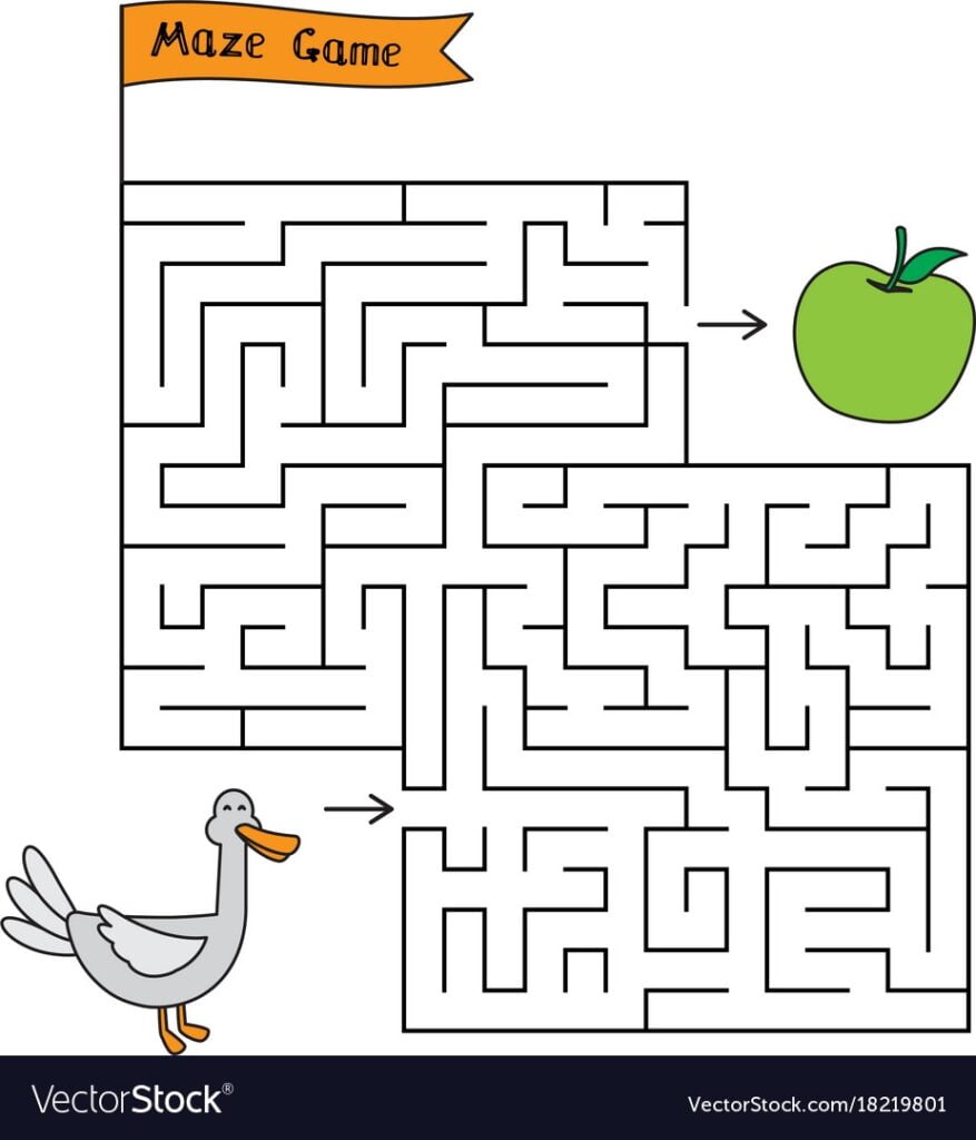 Printable Duck Maze