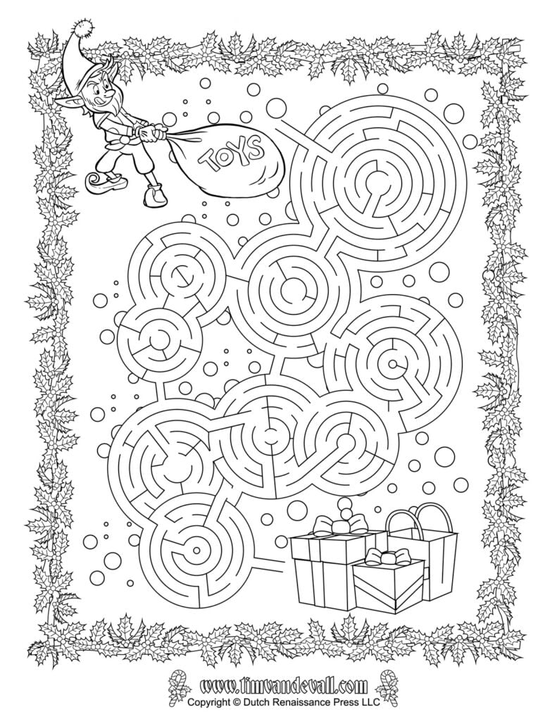 Printable Holiday Mazes