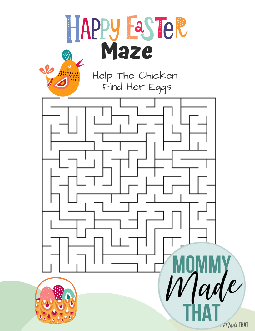 Printable Easter Mazes Printable Easter Mazes
