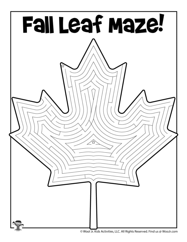 Printable Autumn Mazes