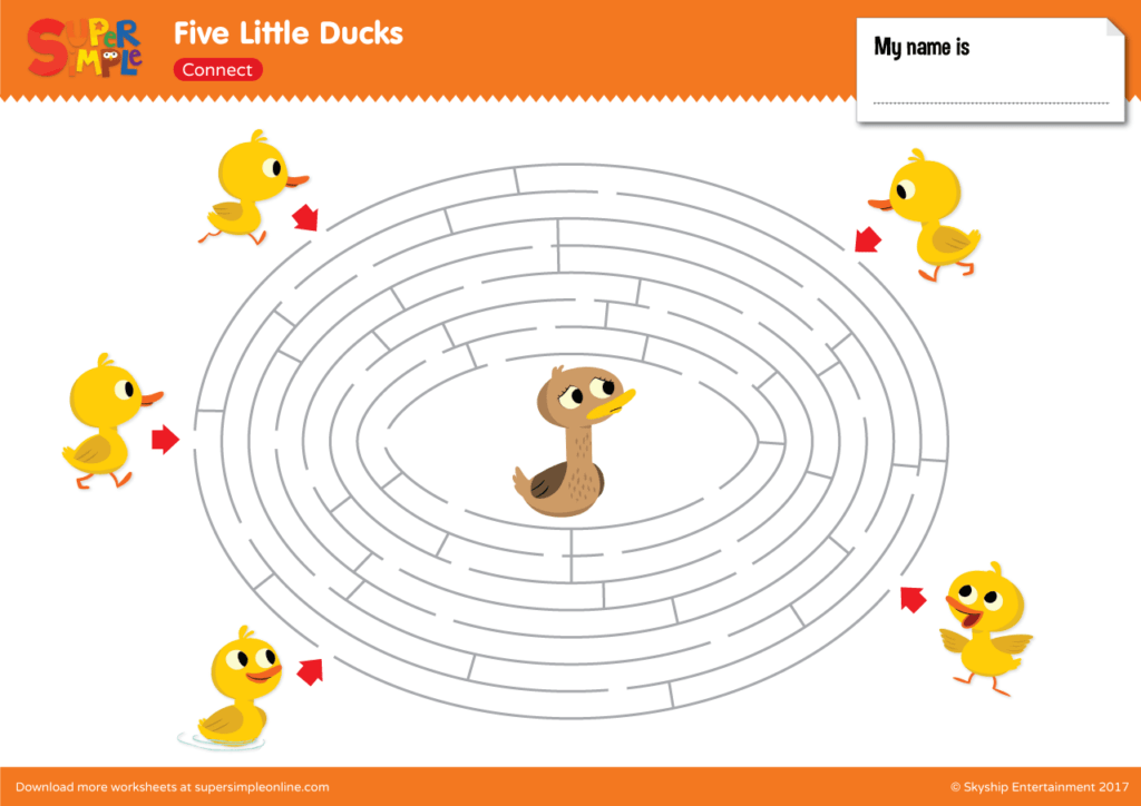 Five Little Ducks Maze Super Simple