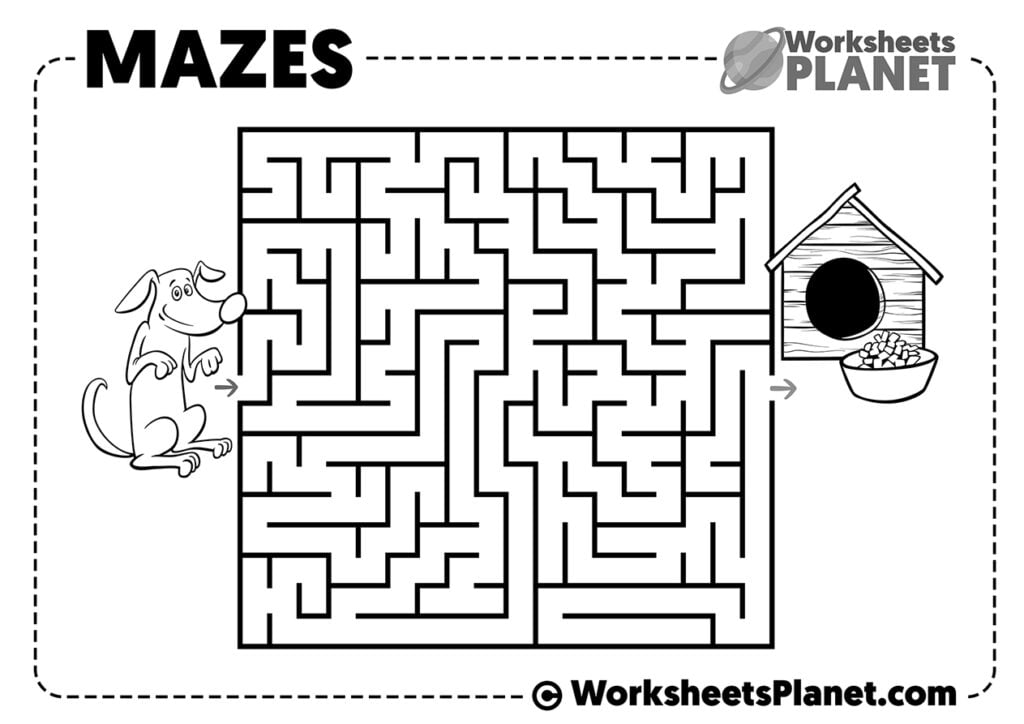 Printable Mazes For Kindergarten