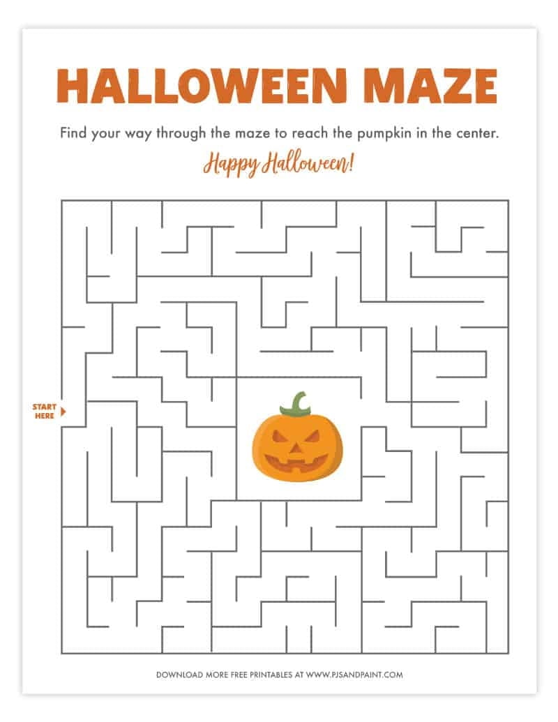 Halloween Mazes Free Printable Printable Mazes Free