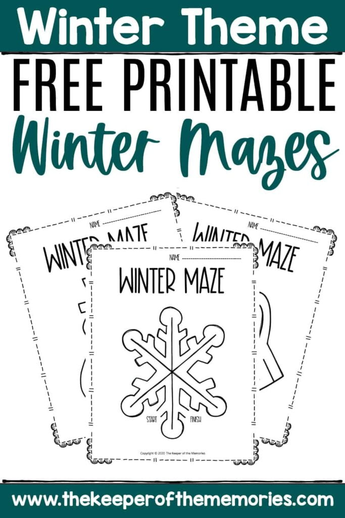 January Printable Mazes