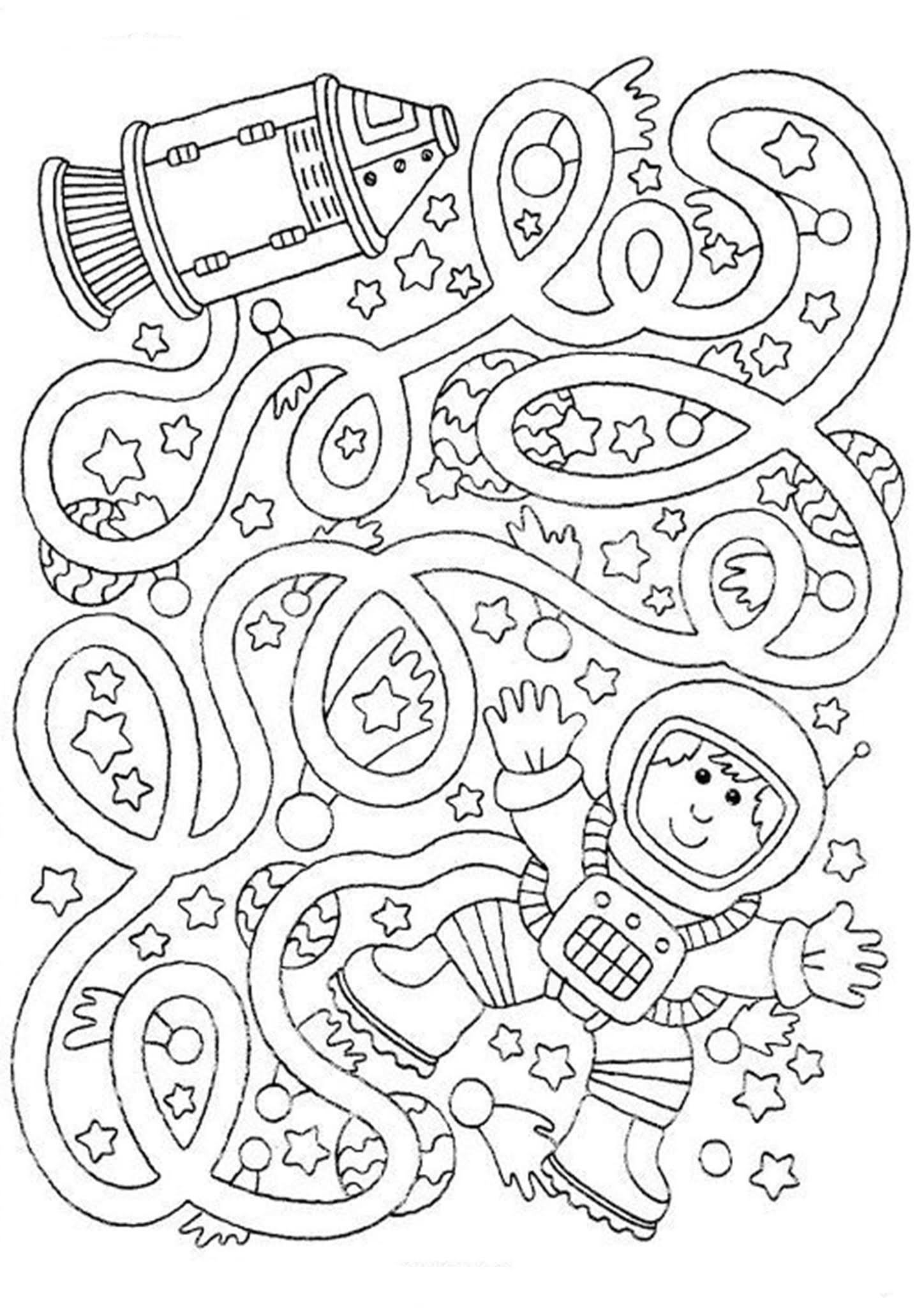 Printable Space Maze Printable Space Maze