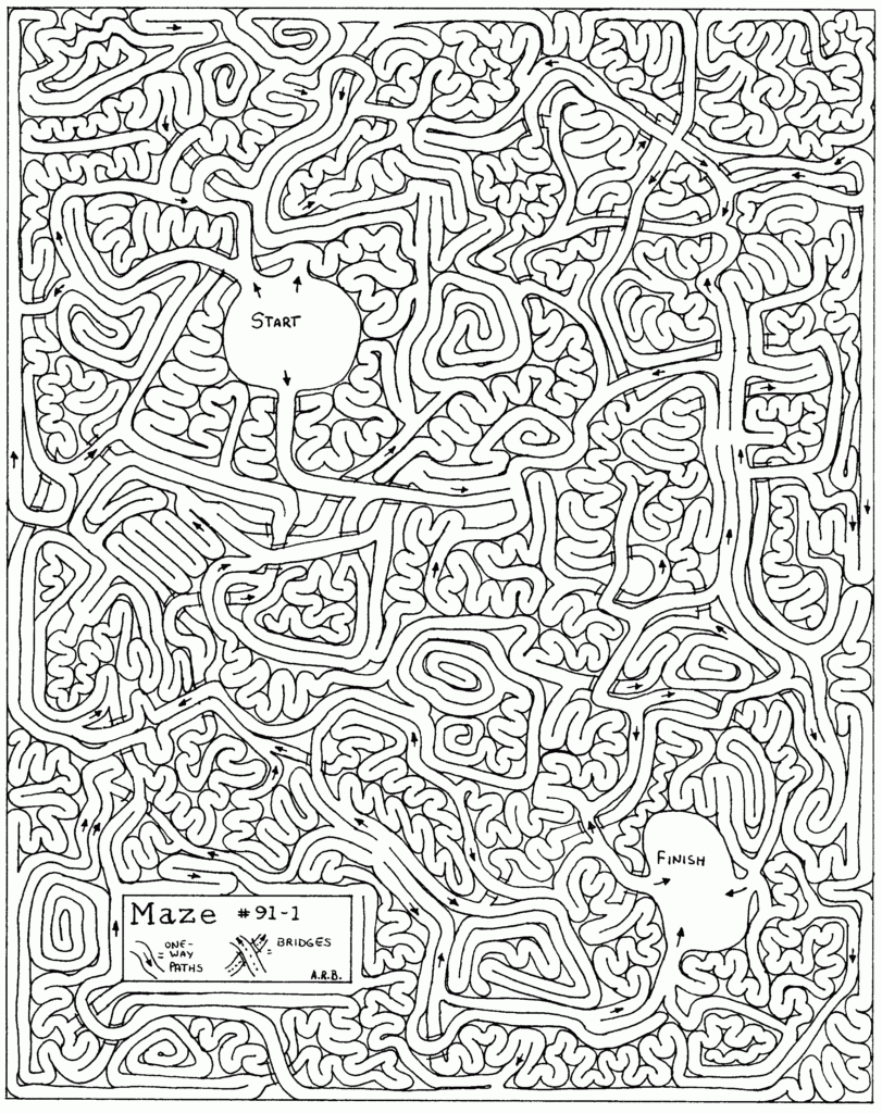 Hard Mazes Best Coloring Pages For Kids