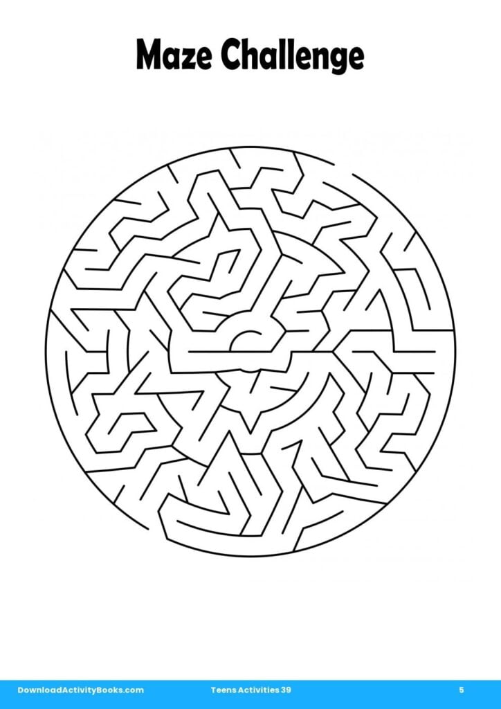 Maze Challenge In Adults Activities 36