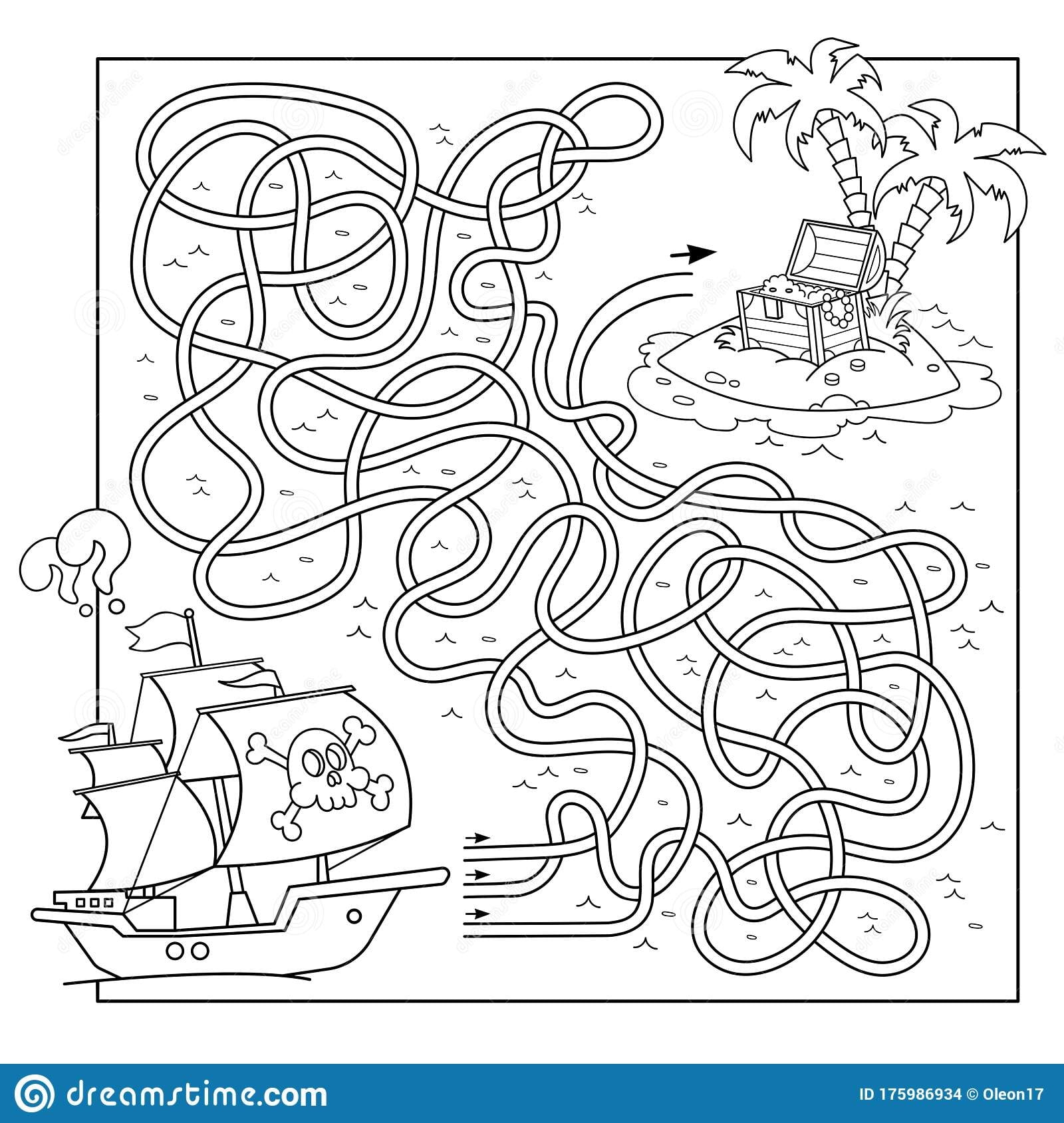 Printable Pirate Maze Printable Mazes Free