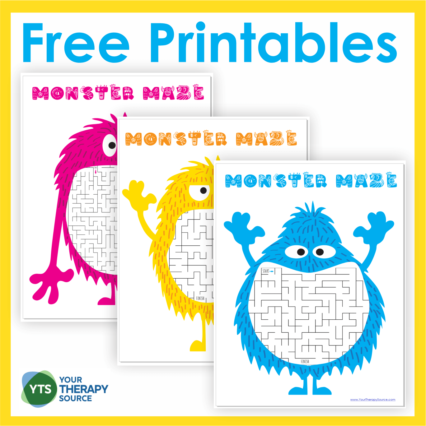Printable Monster Maze Printable Monster Maze
