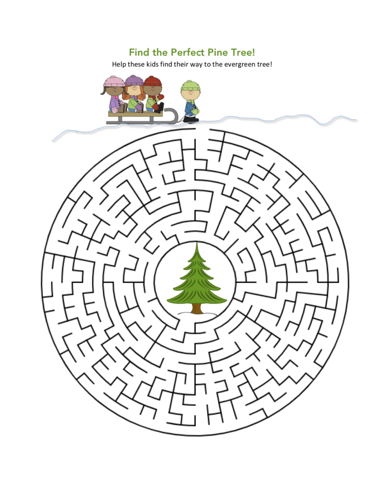 Printable Tree Maze