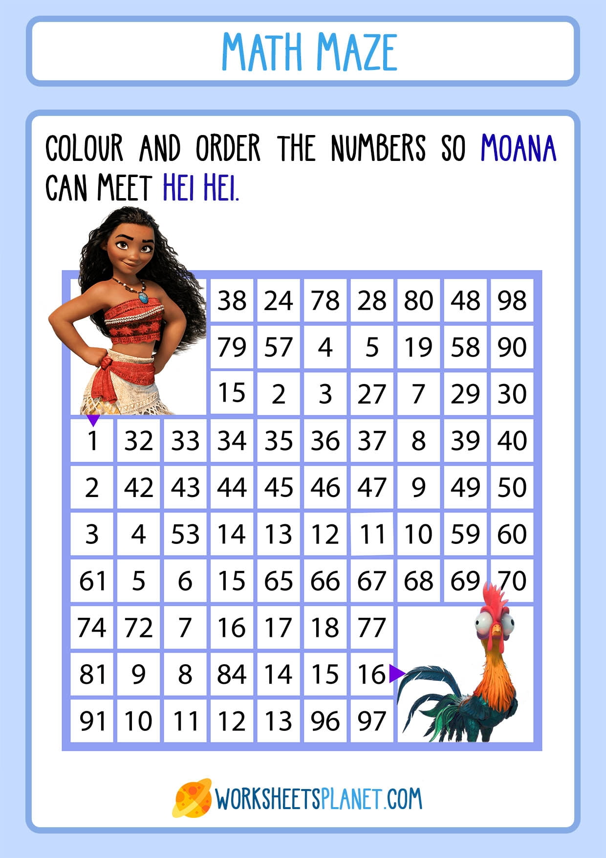 Printable Number Maze Printable Number Maze