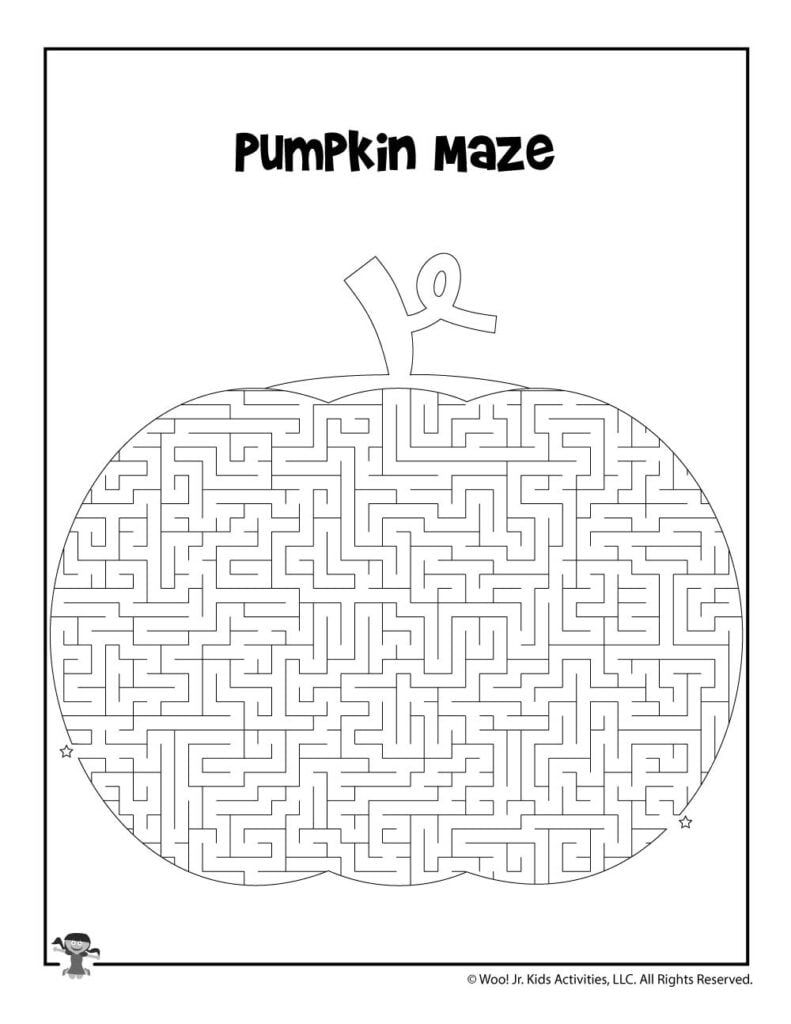 Pumpkin Patch Maze For Kids Woo Jr Kids Activities Children s Publishing