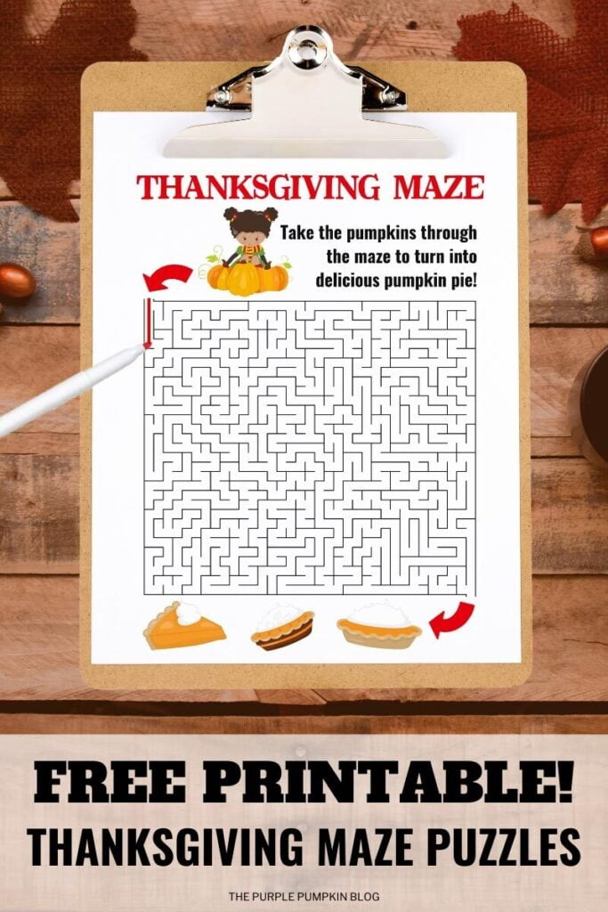 Printable Thanksgiving Mazes