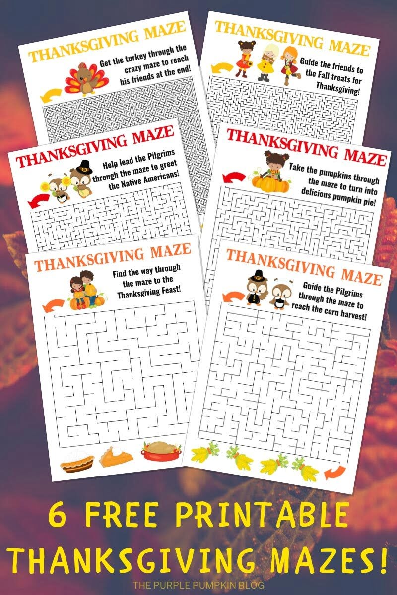 Free Printable Thanksgiving Mazes Free Printable Thanksgiving Mazes