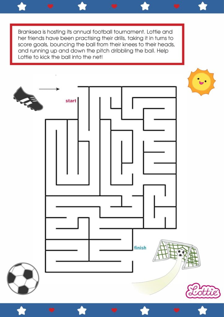 Printable Soccer Mazes