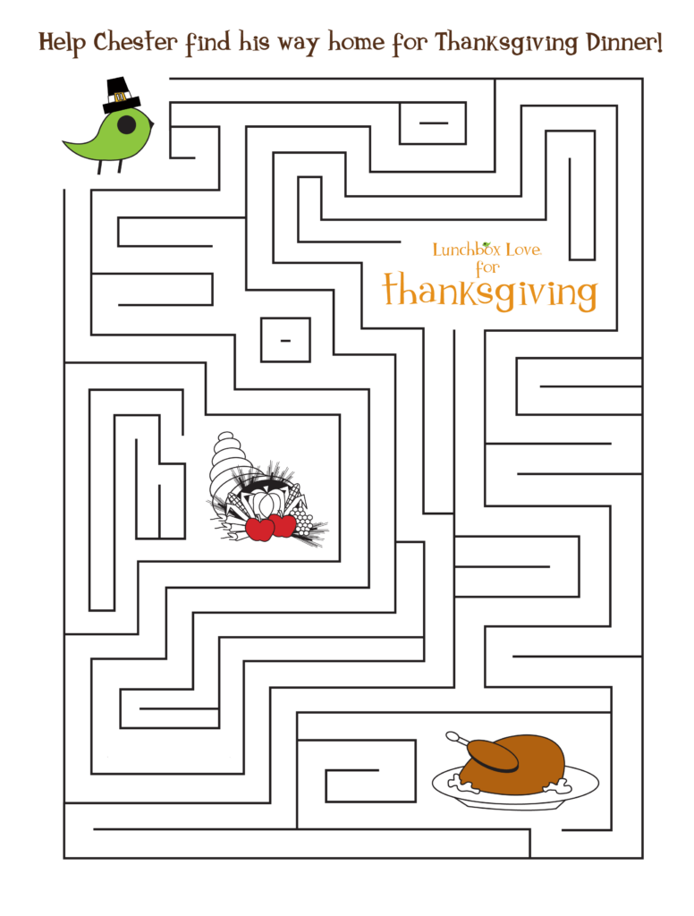 Thanksgiving Mazes Best Coloring Pages For Kids