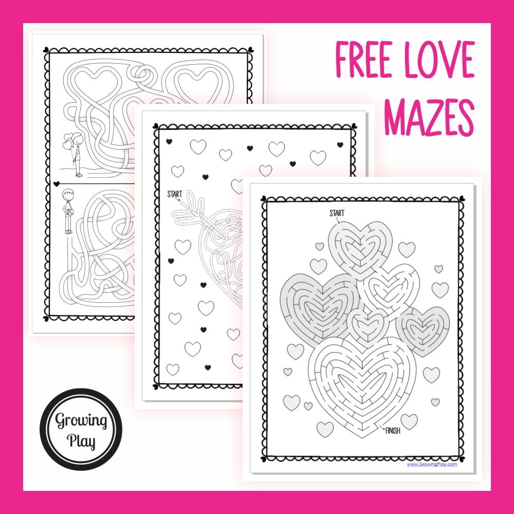 Printable Love Maze
